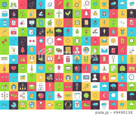 thin line set. thin line set. 49490138