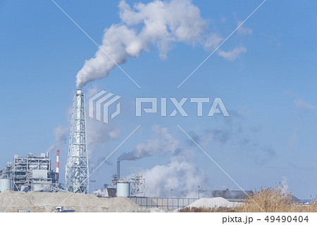 火力発電所 バイオマス発電 電力 青空 エコ 火力発電所 バイオマス発電 電力 青空 エコ 49490404