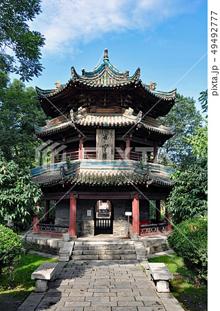 中国陝西省西安の回教寺院・清真大寺のミナレット・省真楼 49492777