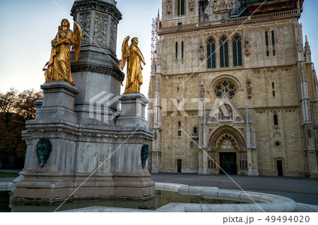 Zagreb Cathedral in city center of Zagreb, Croatia 49494020