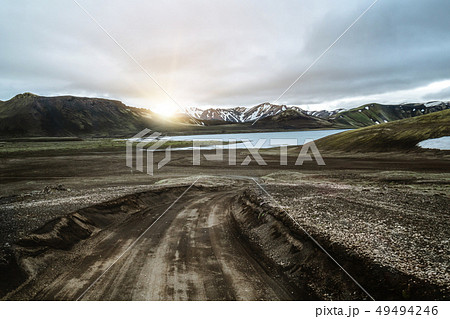 Road to Landmanalaugar on highlands of Iceland. Road to Landmanalaugar on highlands of Iceland. 49494246