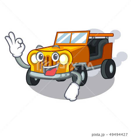 Okay jeep car in the shape mascot 49494427
