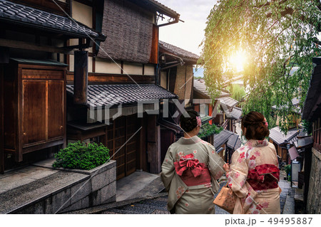Traveler in Higashiyama District, Kyoto, Japan Traveler in Higashiyama District, Kyoto, Japan 49495887