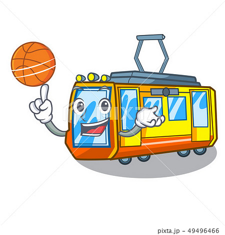 With basketball electric train in the character shape With basketball electric train in the character shape 49496466