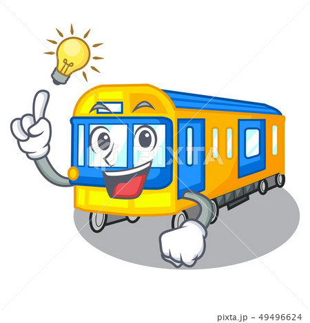 Have an idea miniature subway train cartoon above table 49496624