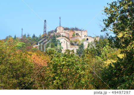 Walls of Genoa. Fort Sperone in Genoa. Italy 49497297