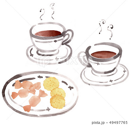 コーヒーとお菓子 49497765