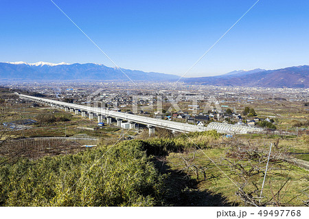 【山梨県笛吹市】花鳥山展望台からの眺望 49497768