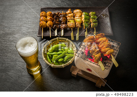 やきとり YAKITORI Japanese chicken barbecue 49498223