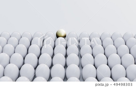 Golden egg among white Golden egg among white 49498303