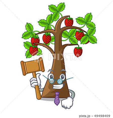 Judge strawberry tree isolated with the cartoon Judge strawberry tree isolated with the cartoon 49498409