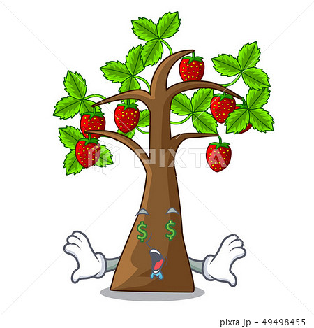 Money eye strawberry tree isolated with the cartoon Money eye strawberry tree isolated with the cartoon 49498455