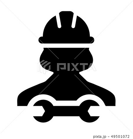 Mechanic worker icon vector female Construction 49501072