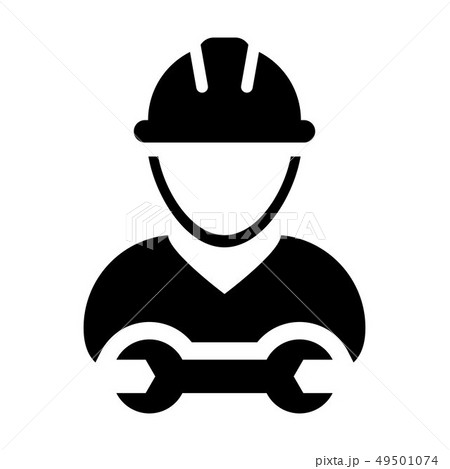 Employee icon vector male construction worker 49501074