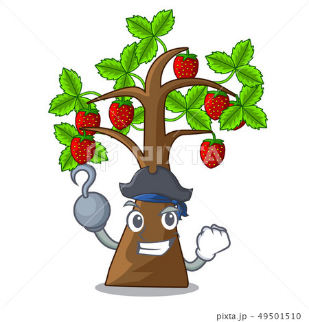 Pirate Strawberry Tree In The Shape Characterのイラスト素材