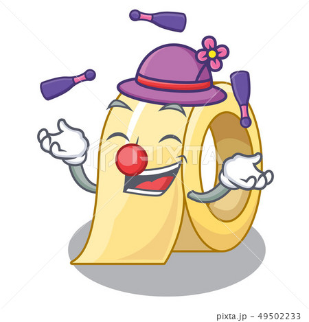 Juggling masking tape in a cartoon box Juggling masking tape in a cartoon box 49502233