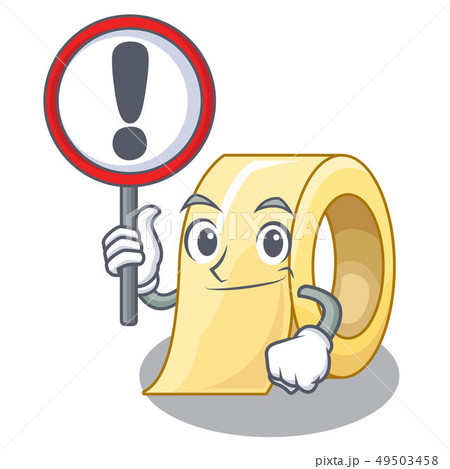 With sign masking tape in the shape characters With sign masking tape in the shape characters 49503458