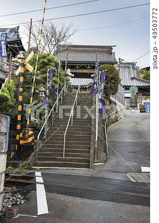 満福寺参道と踏切(鎌倉市腰越) 49503772