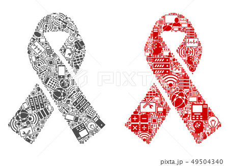 Mourning Ribbon Mosaic Icons for BigData 49504340