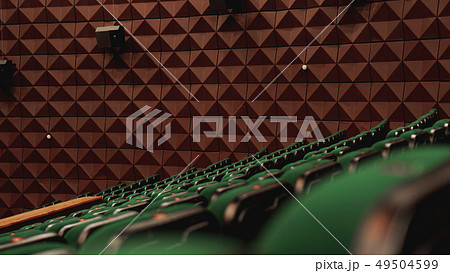 Vintage cinema theater movies audience retro seating seats, green, nobody Vintage cinema theater movies audience retro seating seats, green, nobody 49504599