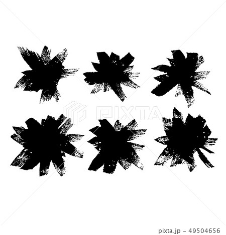 Abstract hand drawn ink dry brushes set. Vector illustration. 49504656