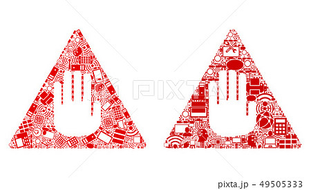 Caution Collage Icons for BigData Caution Collage Icons for BigData 49505333