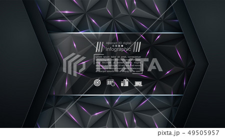 Business paper template - origami background. 49505957