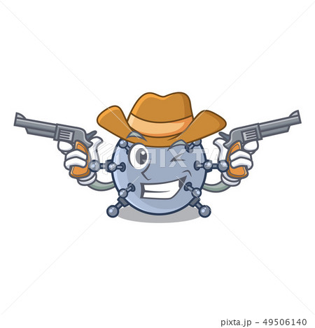 Cowboy mine underwater isolated with the mascot 49506140