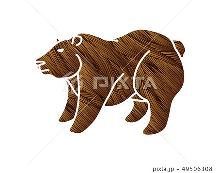 brown bear cartoon standing