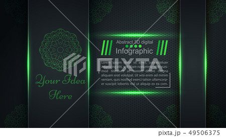 Mandala, mehendi - gold ethnic template. 49506375