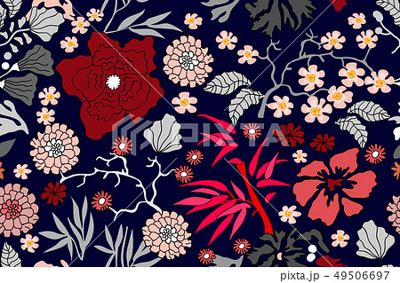 Oriental botanical print. Oriental botanical print. 49506697