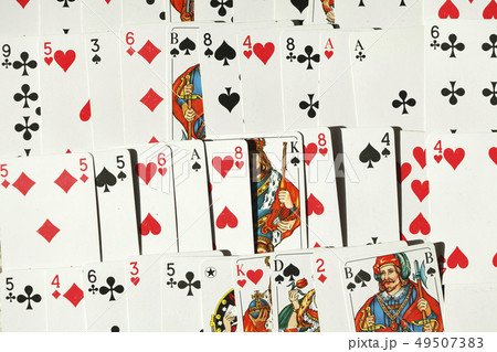 Four aces, various colorful playing cards 49507383