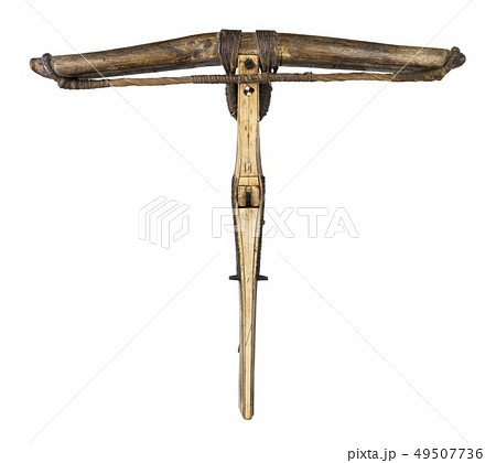 old ancient crossbow above view 49507736