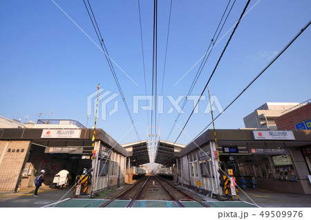 日本の東京都市景観 東急電鉄大井町線 尾山台駅などを望む 49509976