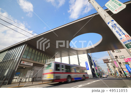 日本の東京都市景観 東急電鉄大井町線 上野毛駅などを望む 日本の東京都市景観 東急電鉄大井町線 上野毛駅などを望む 49511055