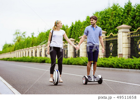 Couple Love Story. Pair on Gyroboard and Monocle. 49511658