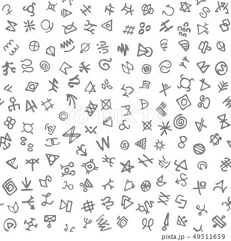 Monochrome geometric figures seamless pattern in modern hipster style 49511659