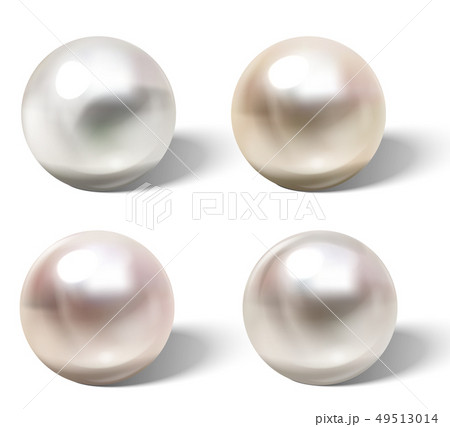 Realistic different colors pearls set. Realistic different colors pearls set. 49513014