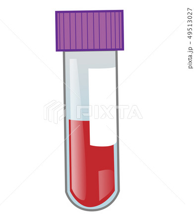 Cartoon colorful blood test tube isolated on white Cartoon colorful blood test tube isolated on white 49513027