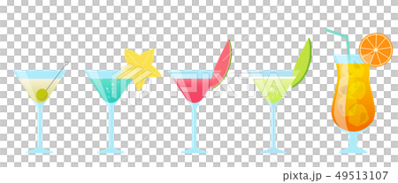 熱帶汁雞尾酒例證集合 49513107