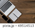 Flat lay of Technology object on table 49514513