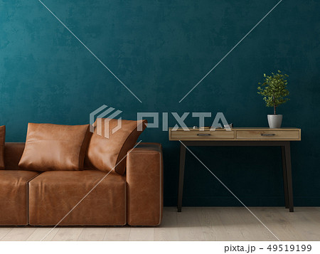 Interior of modern living room with chair 3D rendering 49519199