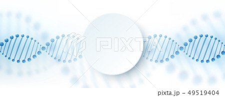 DNA chromosome banner concept. Science technology vector background for biomedical, health 49519404