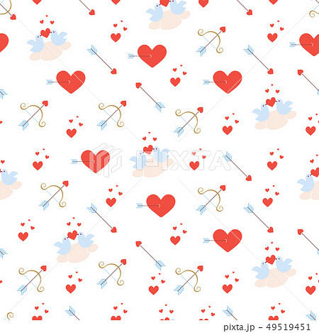 Valentines day  pattern with birds 49519451