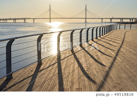 Cable bridge in Saint Petersburg. 49519816