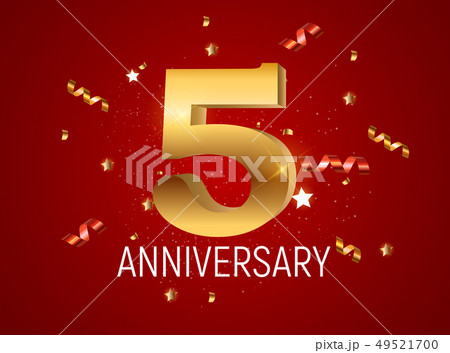 Template Logo 5 Years Anniversary Vector Illustration 49521700