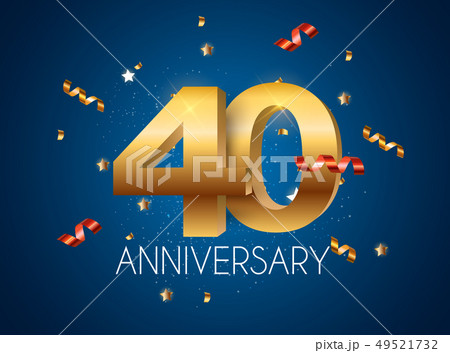 Template Logo 40 Years Anniversary Vector Illustration 49521732