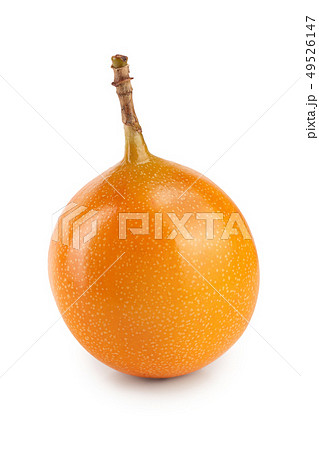 Granadilla or yellow passion fruit isolated on white background Granadilla or yellow passion fruit isolated on white background 49526147