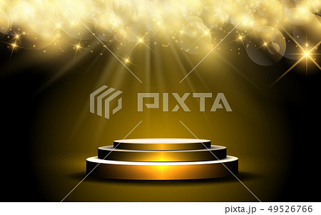 golden podium with golden light abstract backgroun golden podium with golden light abstract backgroun 49526766