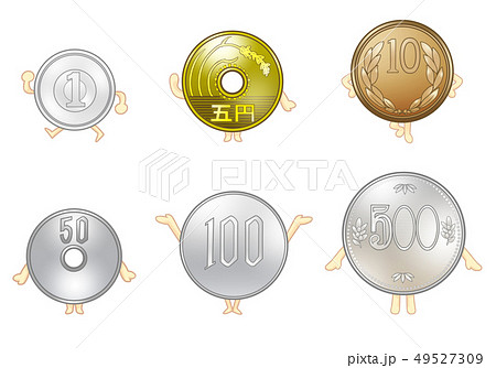 硬貨 一覧 日本円 （キャラクター風） 49527309